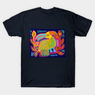 Kuna Indian Tropical Pajaro Parrot T-Shirt